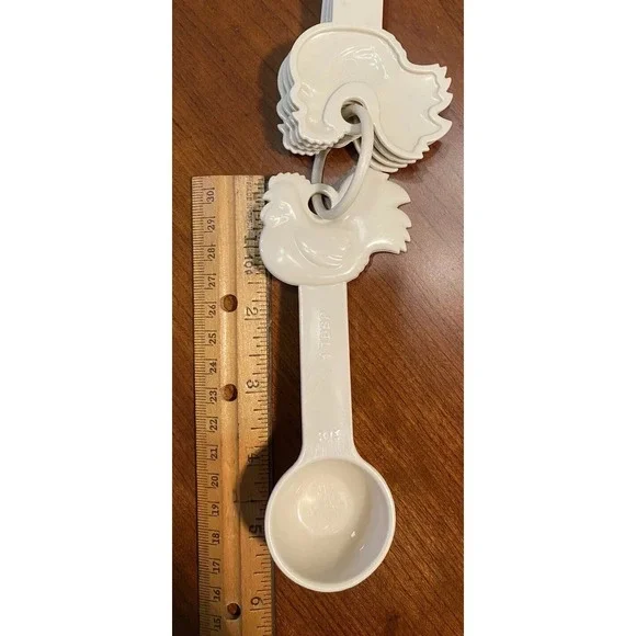 Paula Deen Vintage Measuring Spoons Rooster Chicken Set - Picture 4 of 4